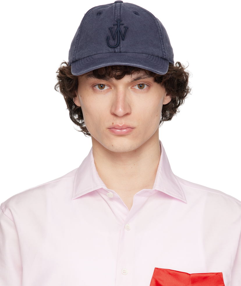 Кепка JW Anderson JW Anderson Anchor Logo Baseball Cap темно-синій | AC0398-FA0453