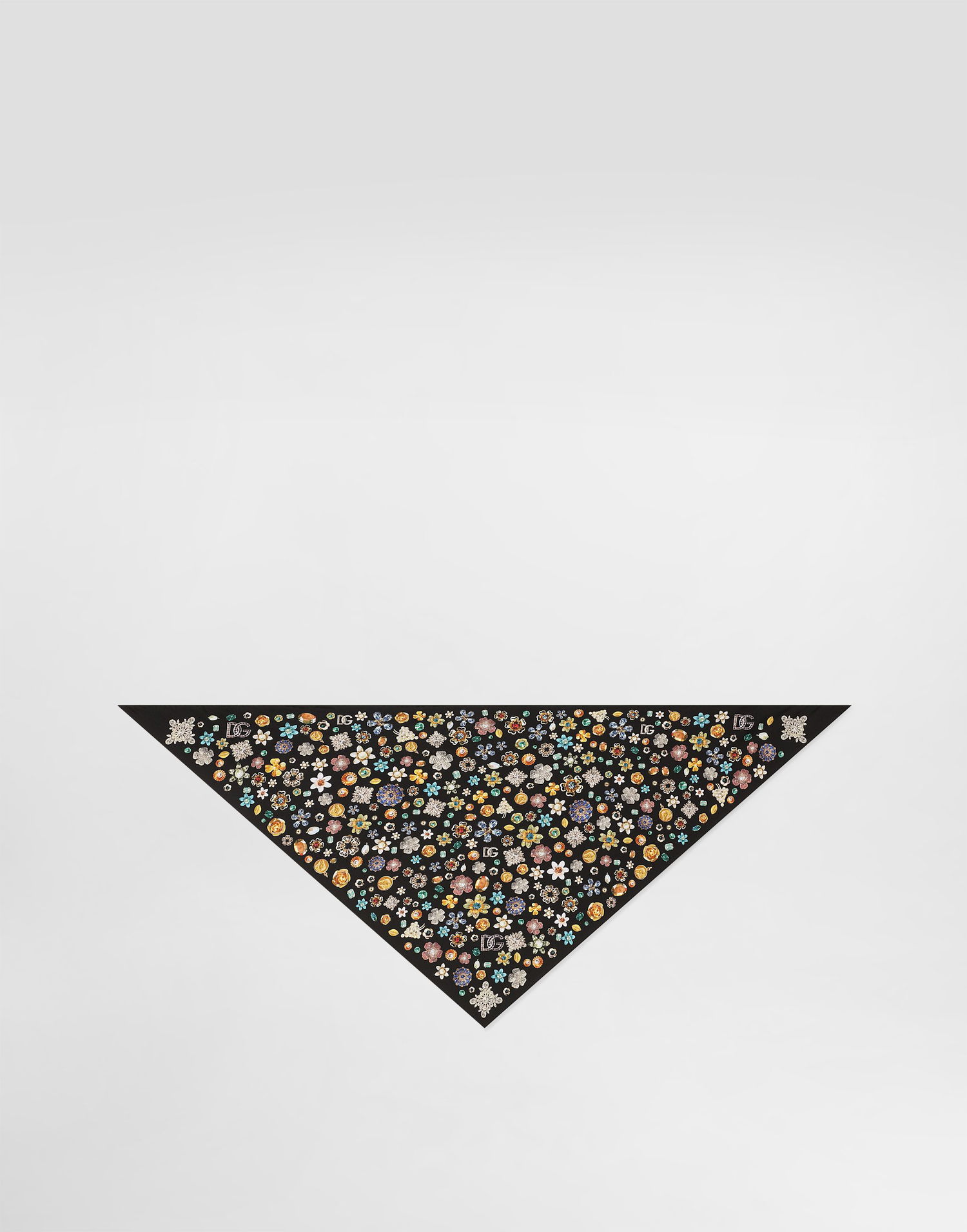 Шарф Dolce & Gabbana Dolce & Gabbana Silk Twill Jewel Print Stole чорний | FS326AGDDAYHN5SA, 0