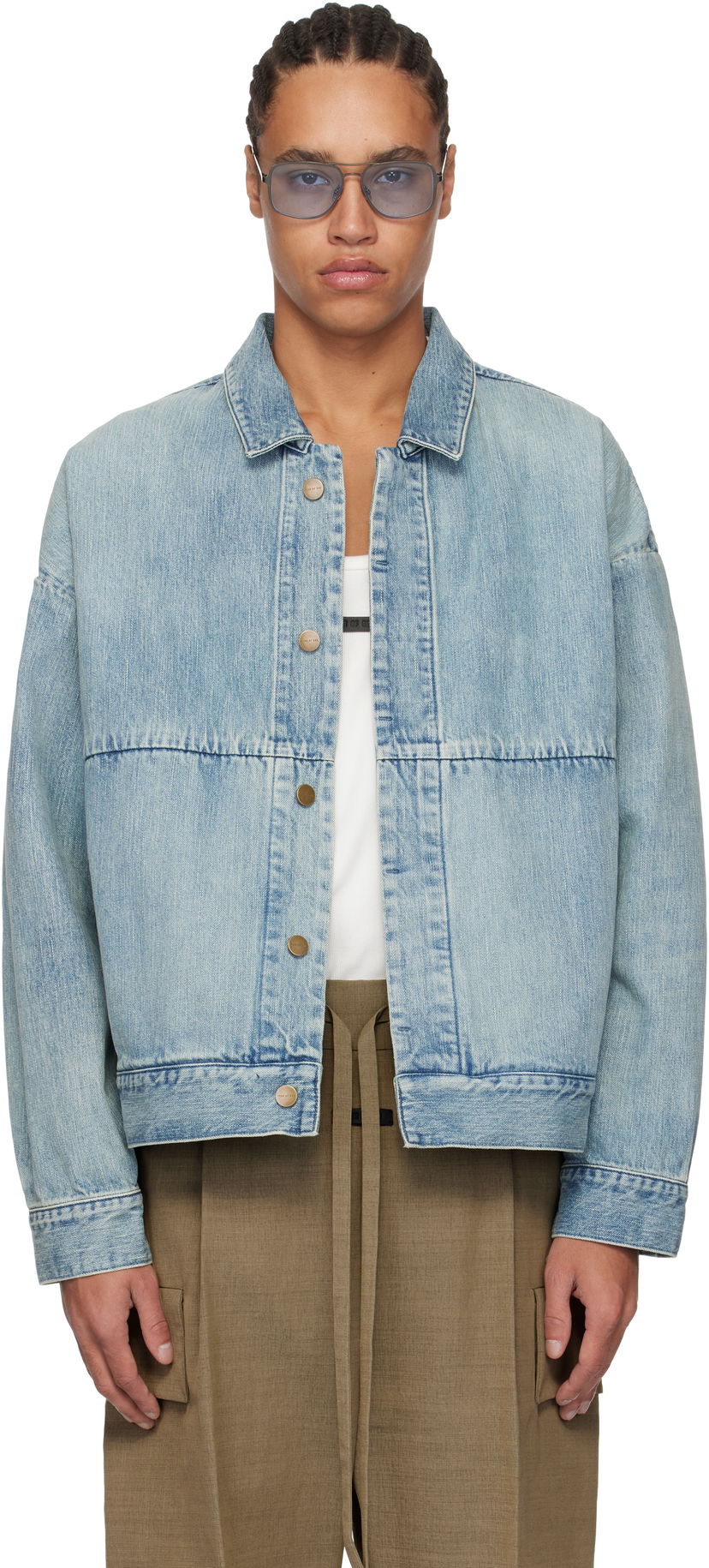 Куртка Fear of God Fear of God Trucker Denim Jacket Синій | FGE230-318DNM