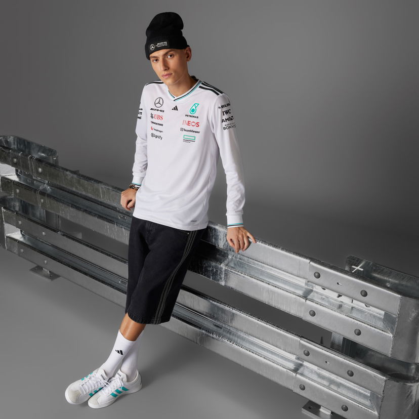 Джерсі adidas Performance Mercedes-AMG Petronas Formula One Team Authentic Long Sleeve T-Shirt білий | JX5797