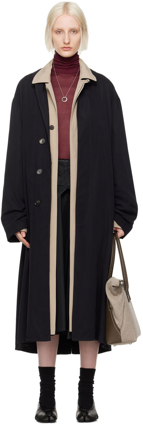 Пальто Maison Margiela Black Peached Trench Coat чорний | S51AH0184 M35137