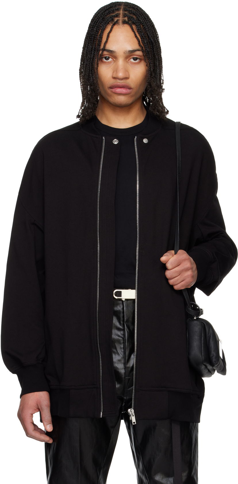 Куртка бомбер Rick Owens Rick Owens Hollywood Jumbo Flight Bomber Jacket чорний | RU01E5245 BA