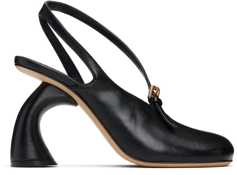 Догляд за взуттям Dries Van Noten Dries Van Noten Cutout Slingback Heels чорний | 252-011715-114