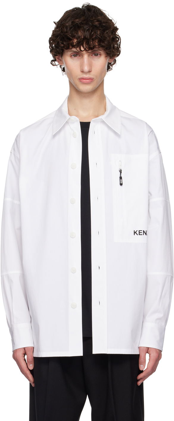 Сорочка KENZO White Paris 'Boke Flower 2.0' Shirt білий | FE65CH5059LP