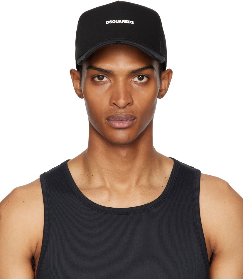 Кепка DSQUARED2 Dsquared2 Mini Logo Baseball Cap чорний | BCM0603_05C00001