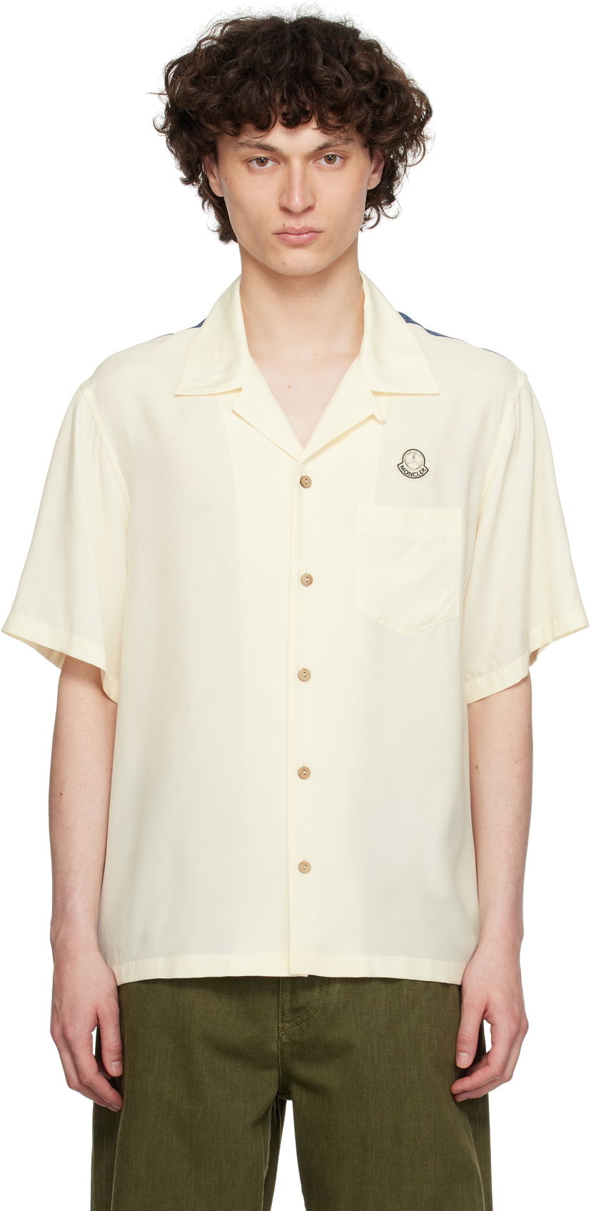 Сорочка Moncler Moncler Genius Mercedes-Benz by NIGO Satin Shirt Жовтий | K14012F00001M5921