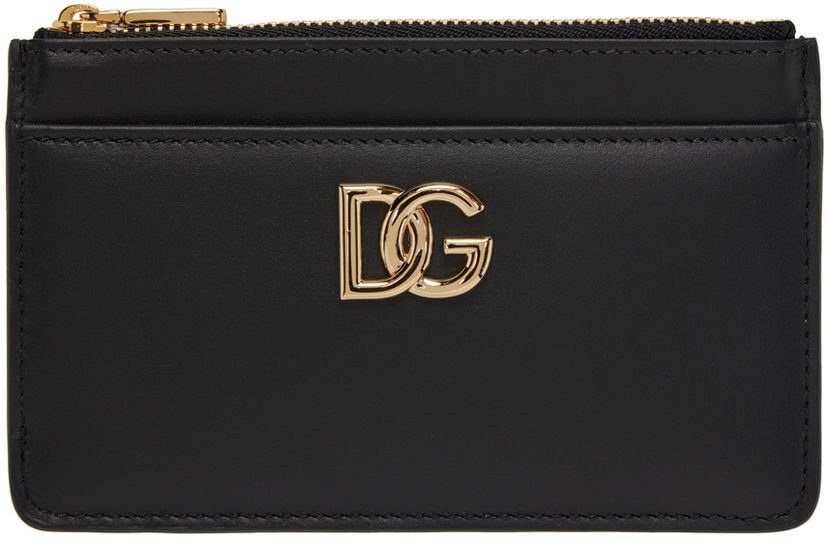 Гаманець Dolce & Gabbana Black Embossed Card Holder чорний | BI1261AW576
