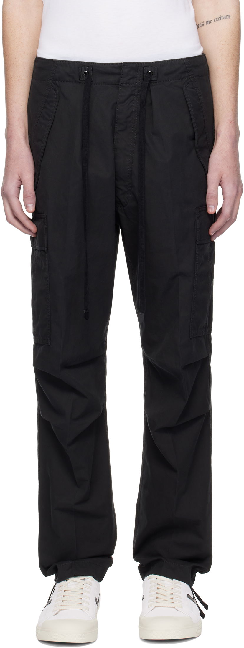 Штани карго Tom Ford Tom Ford Enzyme Twill Cargo Pants чорний | SCC001-FMC054F23