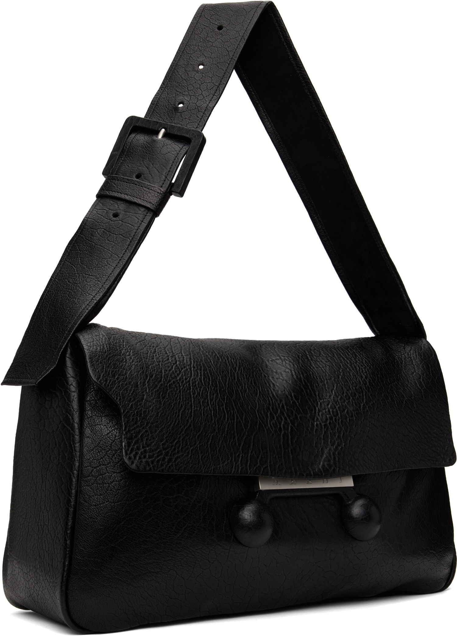Сумка Marni Marni Nappa Extra Large Trunkaroo Soft Shoulder Bag чорний | SBMP0211U0 P8033, 1