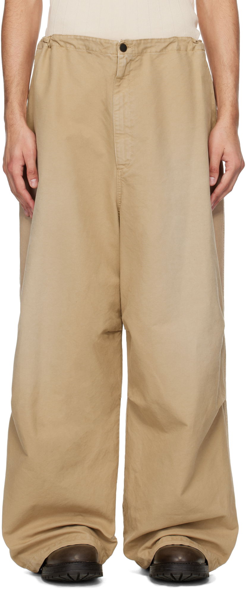 Штани HED MAYNER Hed Mayner Drawstring Trousers бежевий | HMMA30022A-HA193