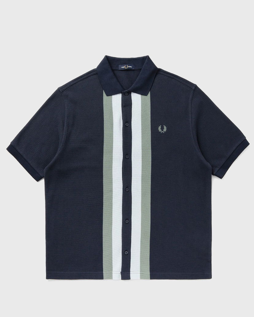 Сорочка поло Fred Perry Paneled Button-Through Polo Shirt темно-синій | M8522-738