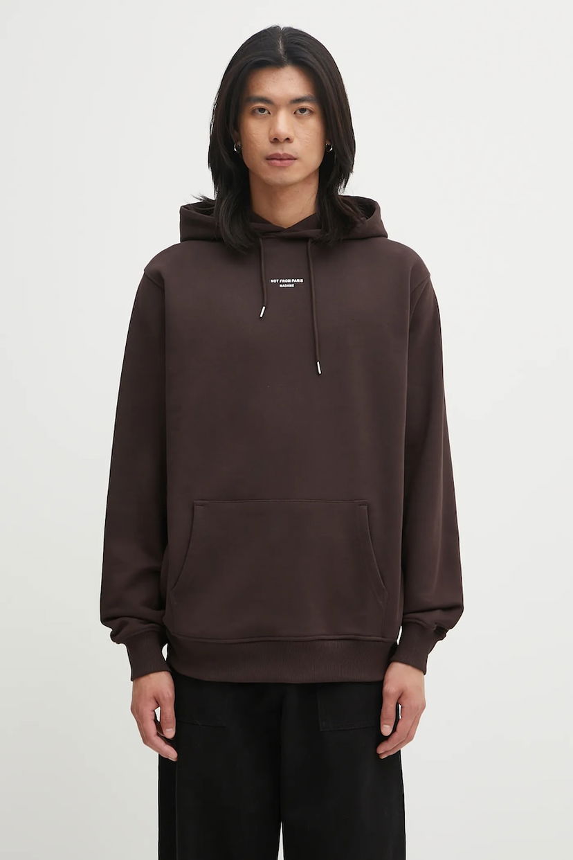 Світшоти Drôle de Monsieur Drôle de Monsieur Le Hoodie Slogan Classique Коричневий | I.HO161.CO127