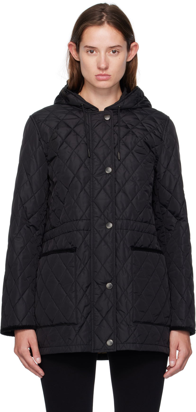 Пальто Burberry Burberry Quilted Nylon Hooded Coat чорний | 8113825