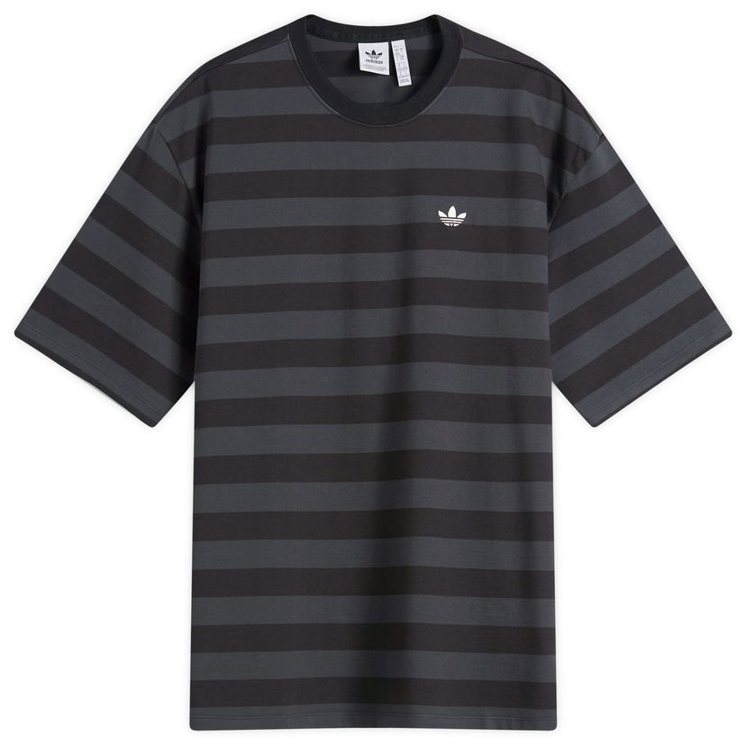 Футболка adidas Originals Women's Striped Short Sleeve T-Shirt, Size X-Small чорний | KF2321
