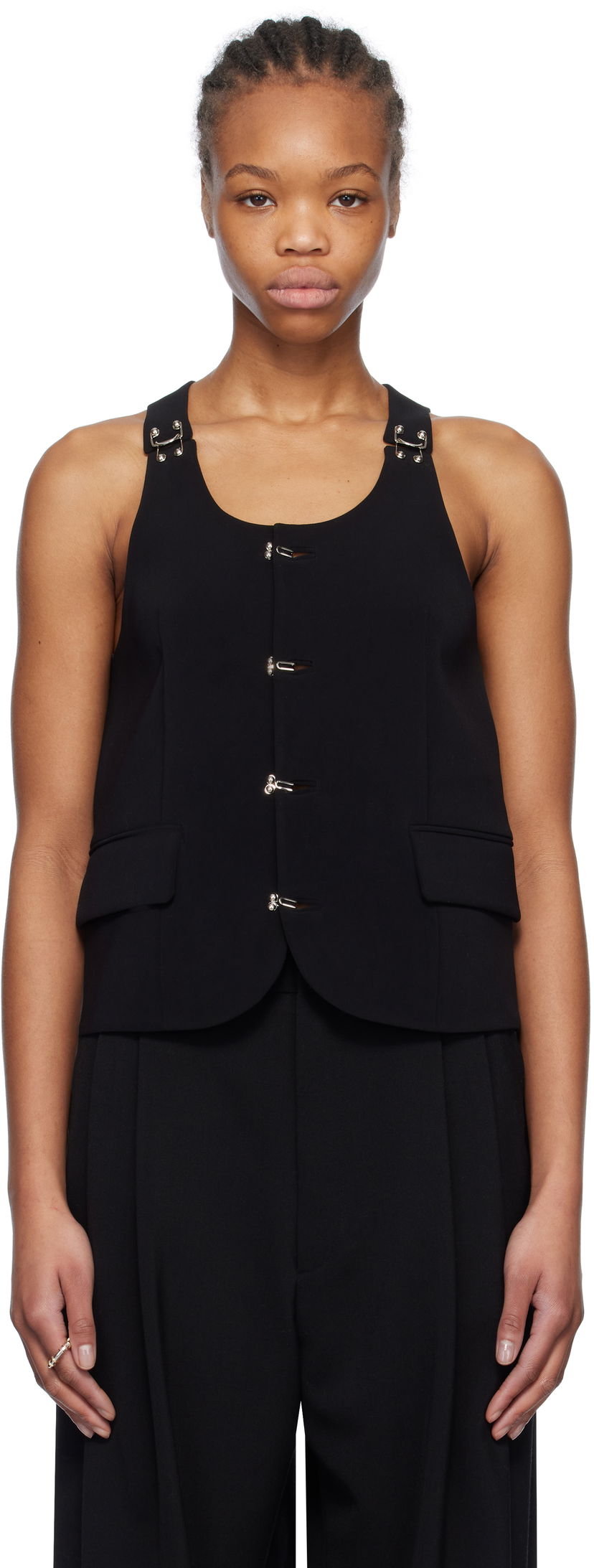 Жилет We11done We11done Hook Vest чорний | WD-VT0-25-022-W-BK