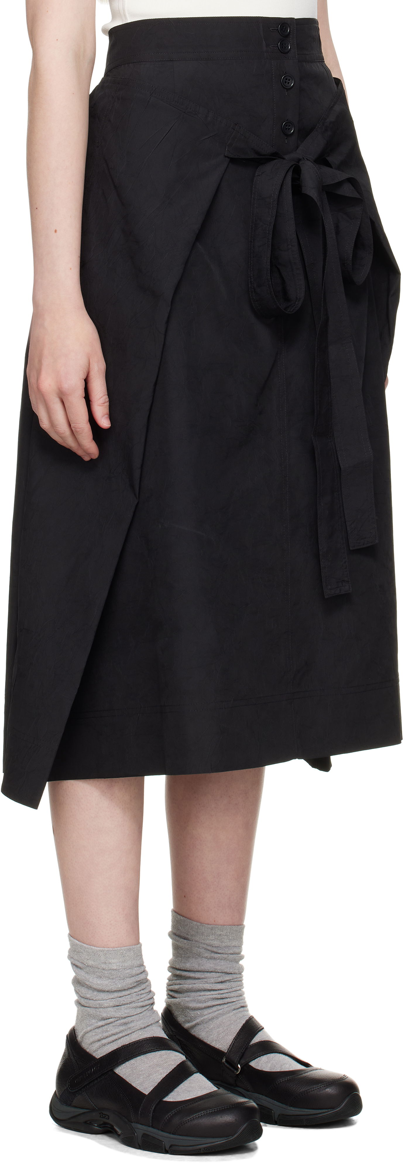 Спідниця YMC YMC George Midi Wrap Skirt чорний | Q3YAA, 1