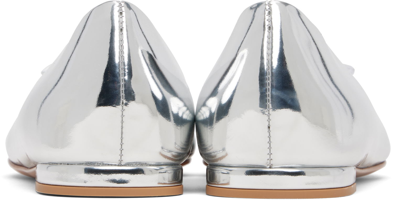 Кросівки та взуття Gianvito Rossi Metallic Crystal-Embellished Jaipur Ballerina Flats Металік | G22131-05RIC-MET, 1