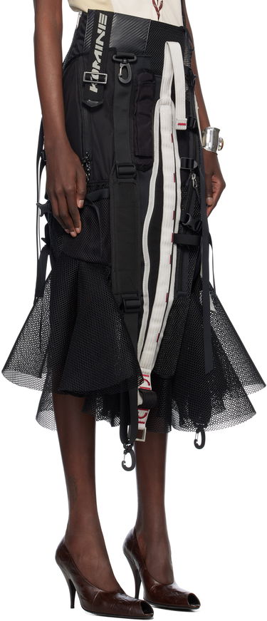 Спідниця Junya Watanabe Junya Watanabe Multi Fabrics Mix Midi Skirt чорний | JO-S016-051-1, 1