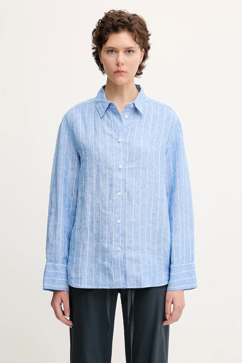 Сорочка Samsoe Samsoe Samsoe Samsoe SANOT Relaxed Linen Shirt Синій | F25100015