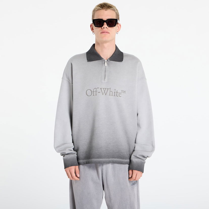Світшоти Off-White Off-White Laundry Fleece Polo Sweatshirt Сірий | OMAD00NF25FLE0061212