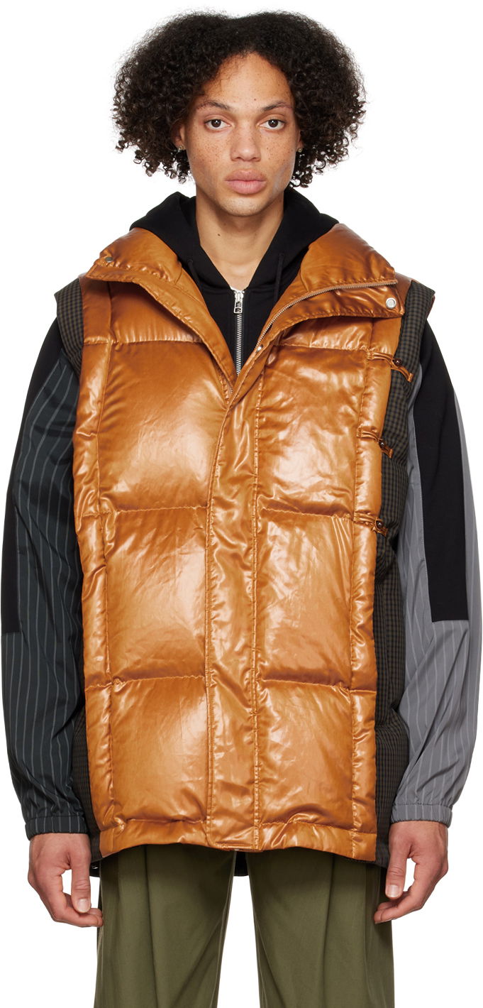 Жилет Feng Chen Wang Feng Chen Wang Deconstructed Down Vest Коричневий | FUF14VS04, 0