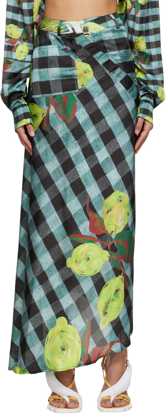 Спідниця Ottolinger Ottolinger Lemon Gingham Maxi Skirt Різнокольоровий | 1100904