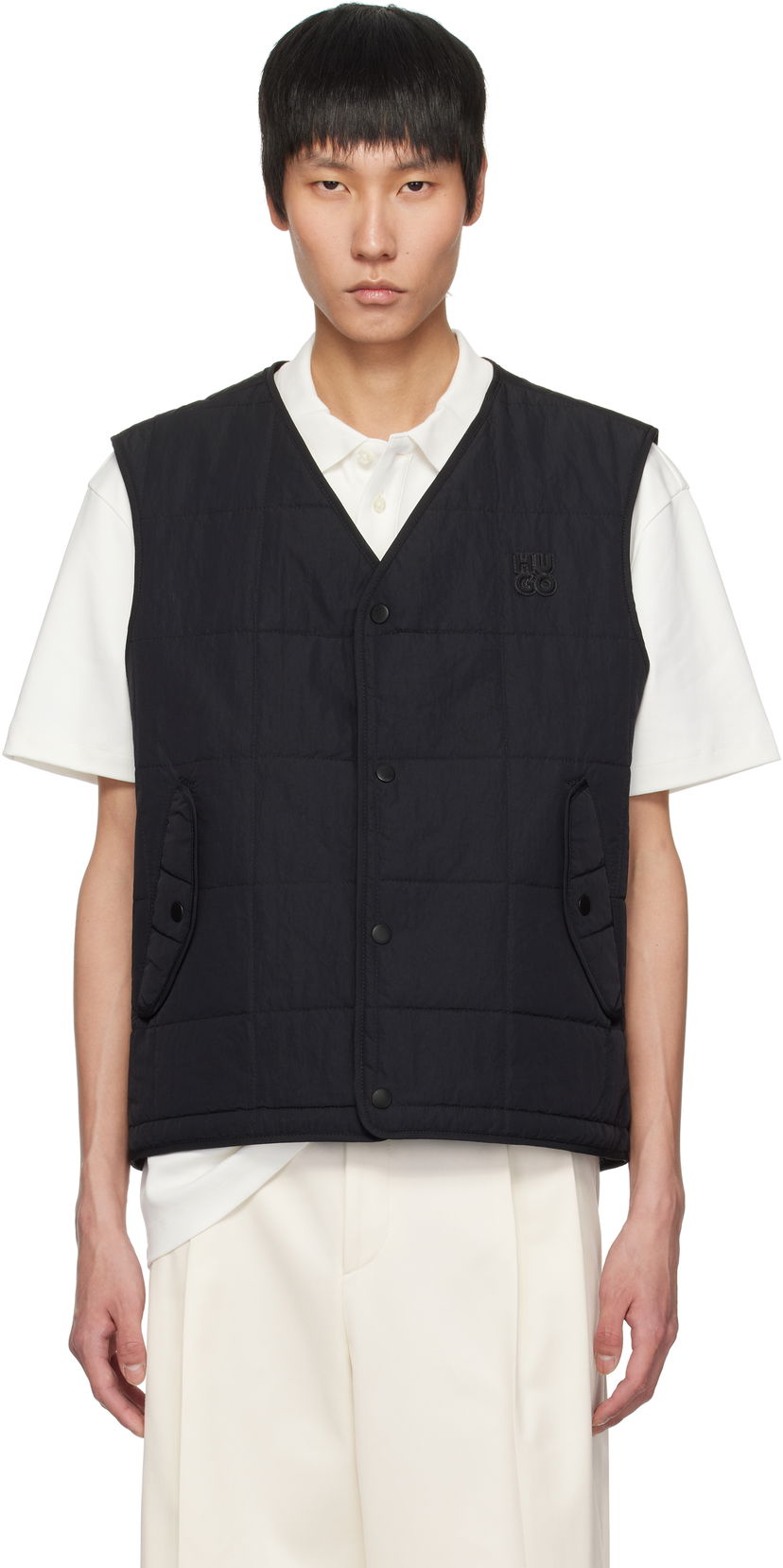 Жилет BOSS Hugo Stacked Logo Nylon Vest чорний | 50530750