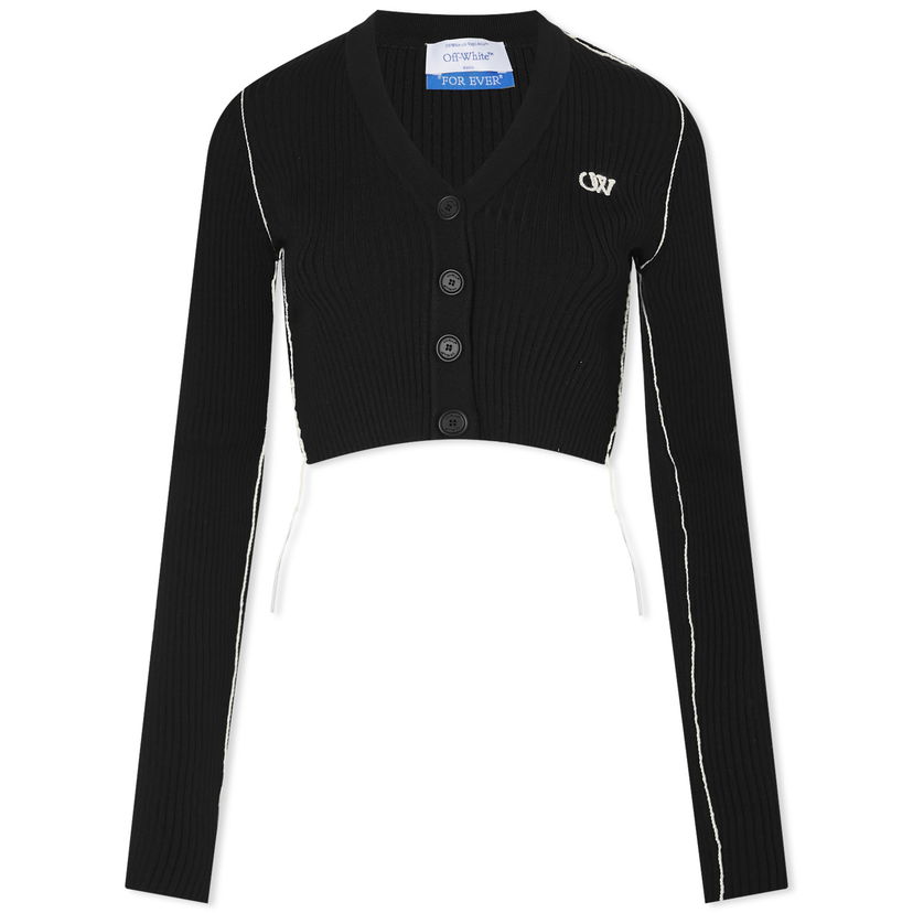 Cветр Off-White Outline Crop Cardigan чорний | OWHB029C99KNI0011017