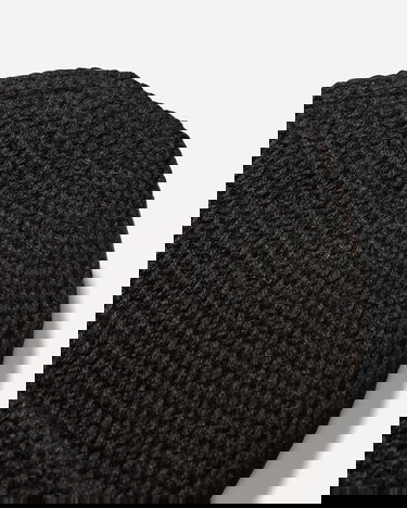 Шапка visvim Ribbed Knit Wool Beanie with Text Label чорний | 0125203003010 1, 5