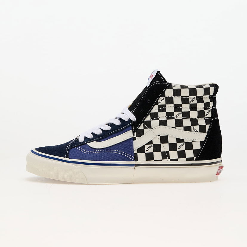 Скейтбординг Vans Clash The Wall LX Suede/Canvas Black Checkerboard темно-синій | VN000CNKBKC1
