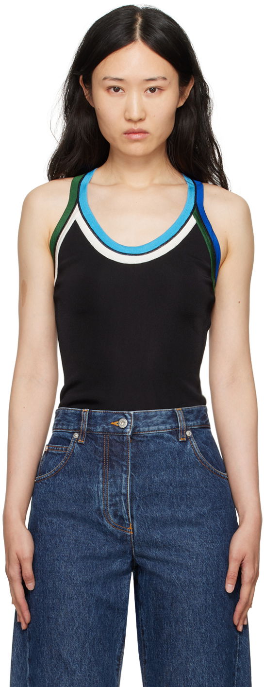Безрукавка FERRAGAMO Contrasting Trim Tank Top чорний | 112787 - 776049