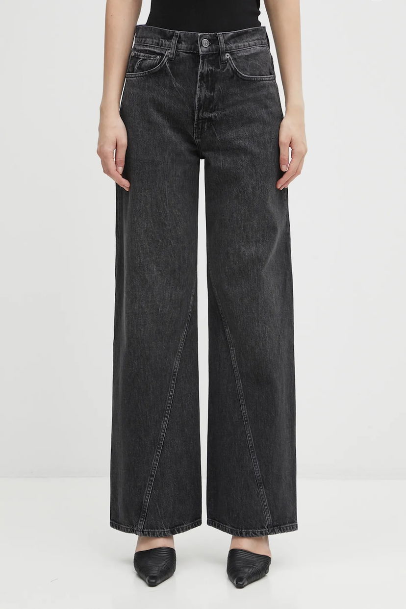 Джинси Anine Bing brie High Waist Wide Leg Jeans чорний | A.06.11246