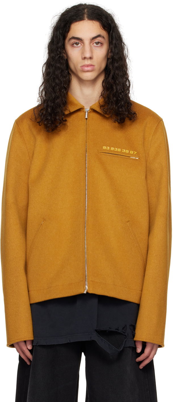 Куртка VETEMENTS VTMNTS Felted Zip-Up Jacket Жовтий | VL14JA480M