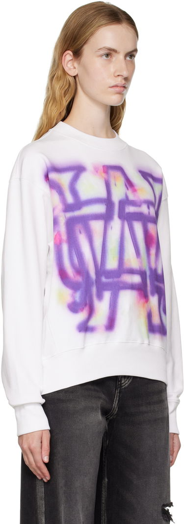 Cветр We11done We11done Rainbow Symbol Sweatshirt білий | WD-TS3-22-829-U-WH, 1