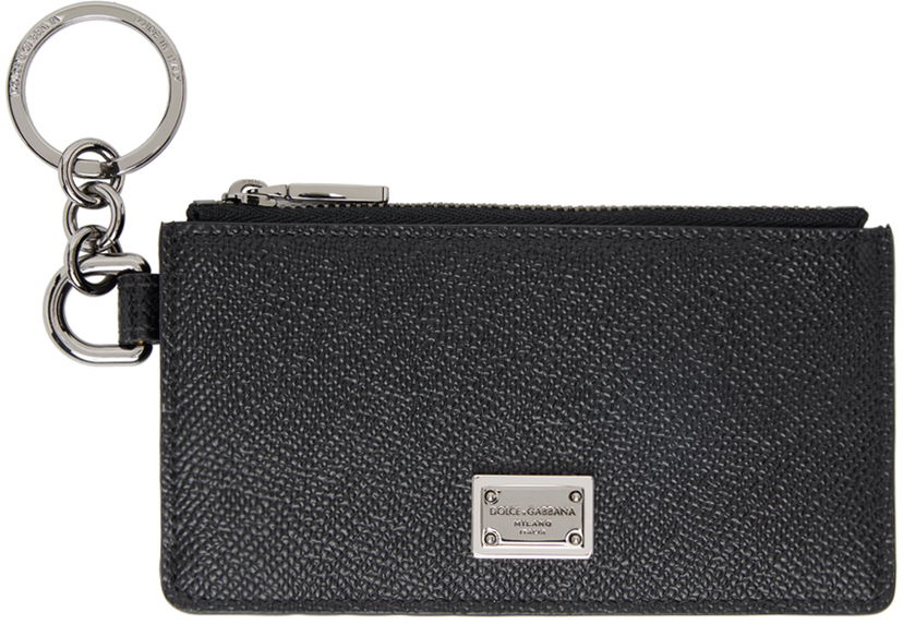 Гаманець Dolce & Gabbana Black Logo Plaque Card Holder чорний | BP2524AG219