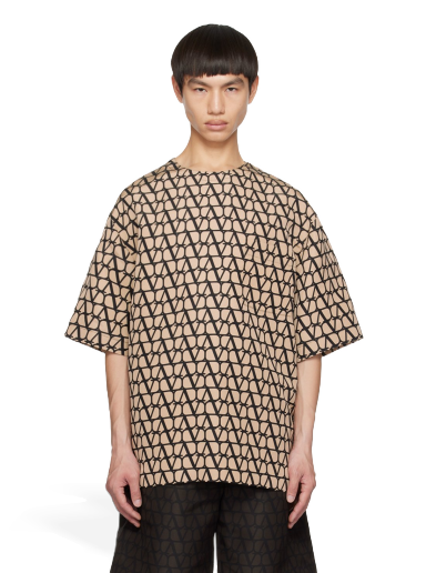 Футболка Valentino Printed T-Shirt бежевий | 2V0CJI209D0