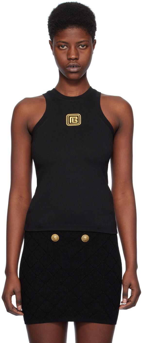 Безрукавка Balmain 'PB' Tank Top чорний | CF1EB045BC49