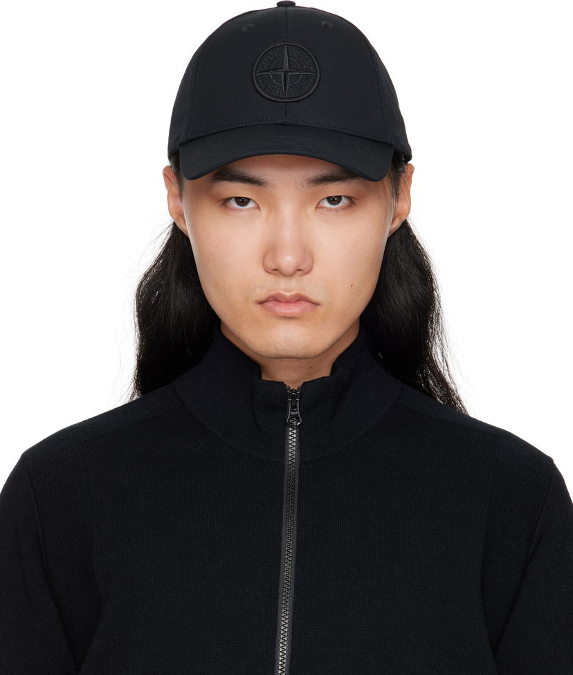 Кепка Stone Island Stone Island Cotton Reps Cap чорний | S15 9100013 S0248