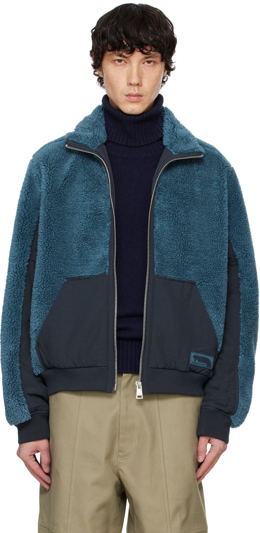 Куртка MAISON KITSUNÉ Fleece Jacket Синій | NM02101WM2012