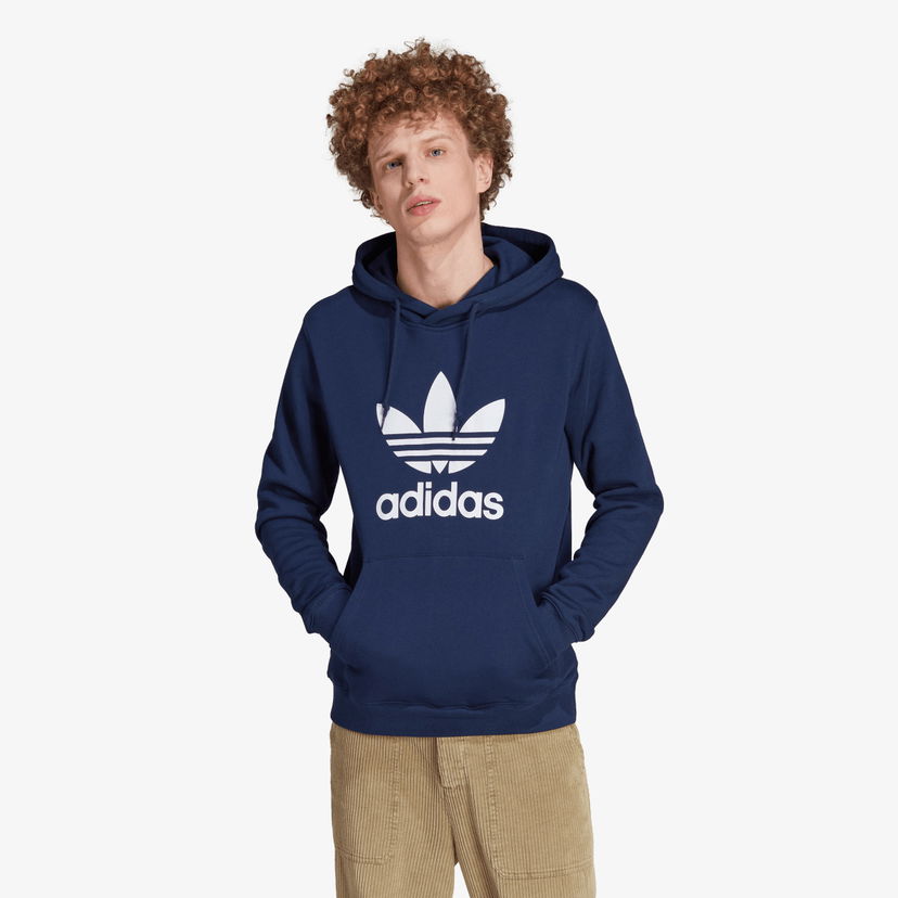 Світшоти adidas Originals Adicolor Classics Trefoil Hoodie темно-синій | IM4496