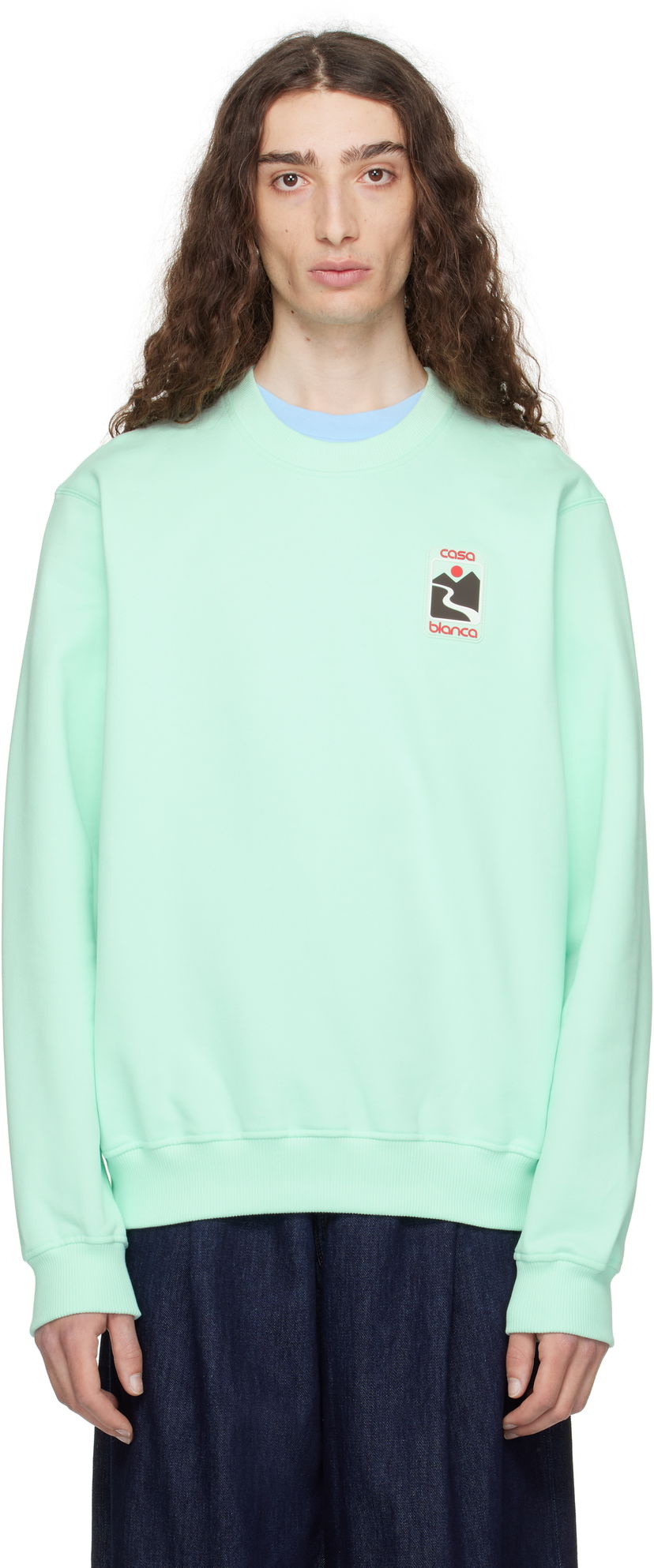 Світшоти Casablanca Casablanca Sunset Valley Sweatshirt Зелений | MPF25-JTP-293-04