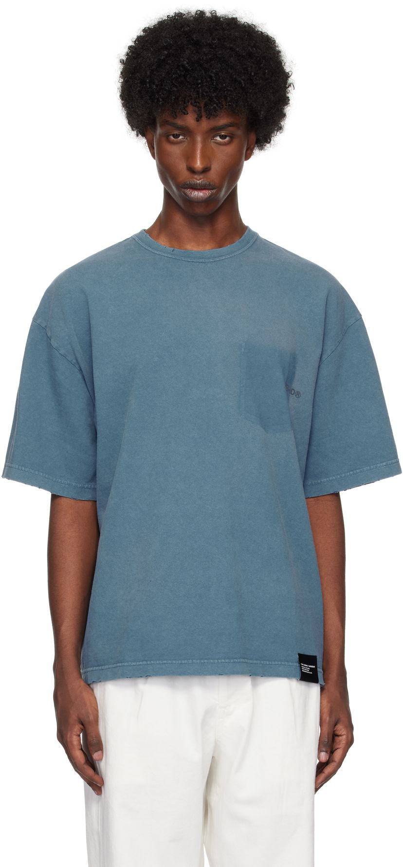 Футболка Neighborhood SS T-shirt Синій | 242FPNH-CSM06