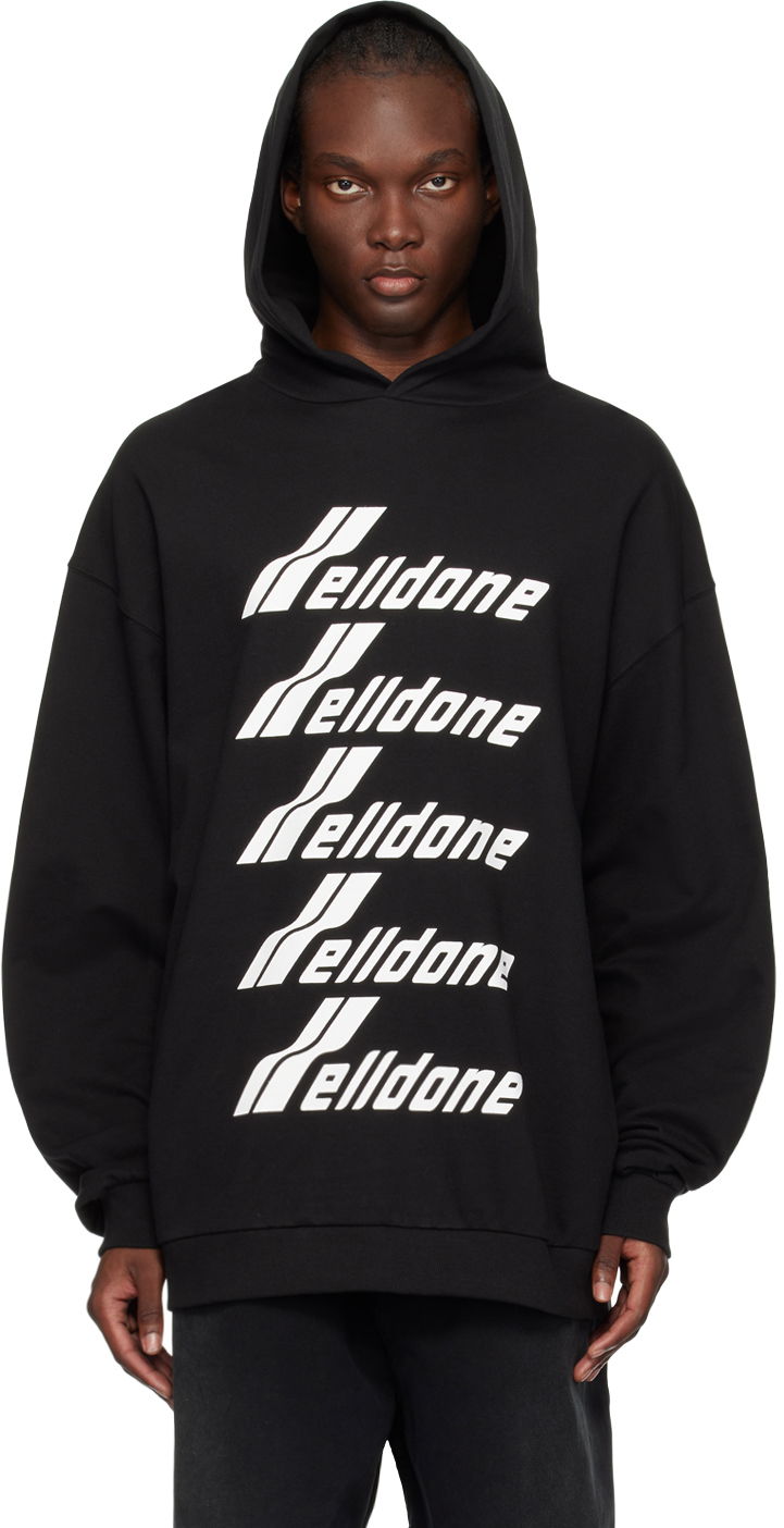Світшоти We11done Printed Hoodie чорний | WD-TH3-22-729-U-BK