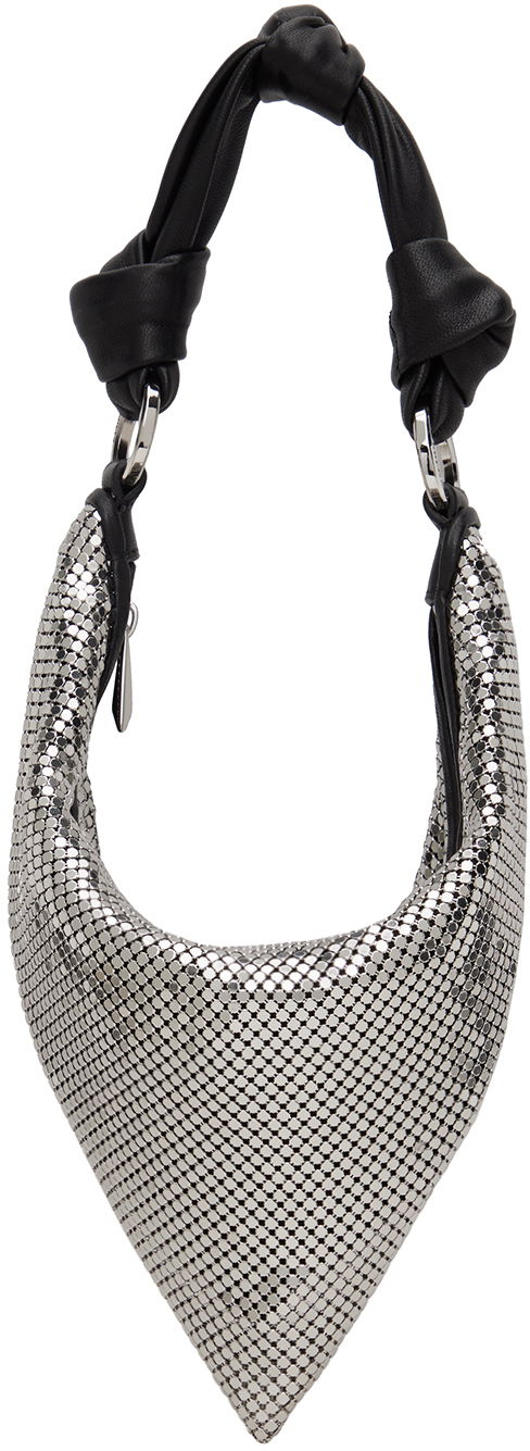 Сумочка Amina Muaddi Mini Cameron Silver Metallic Shoulder Bag Металік | MINI CAMERON METAL MESH