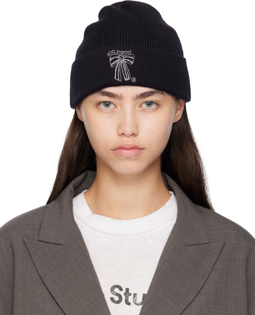 Шапка Acne Studios Acne Studios Merino Wool Beanie чорний | C40423-