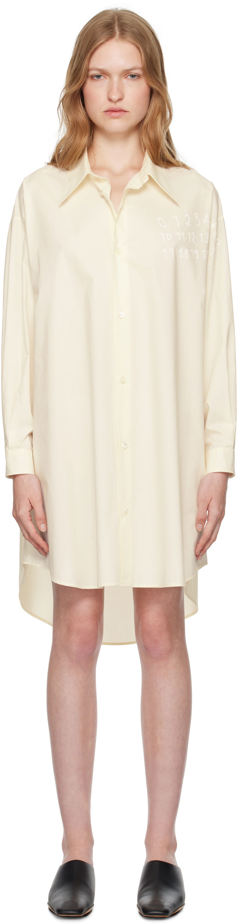 плаття Maison Margiela Poplin Shirt Minidress білий | S62CT0247 S47294