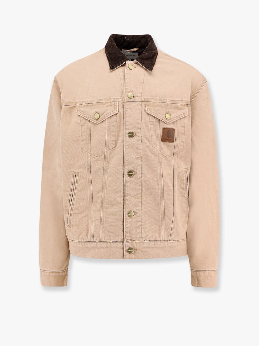 Куртка Carhartt WIP Corduroy Collar Denim Jacket бежевий | I0343152N24O