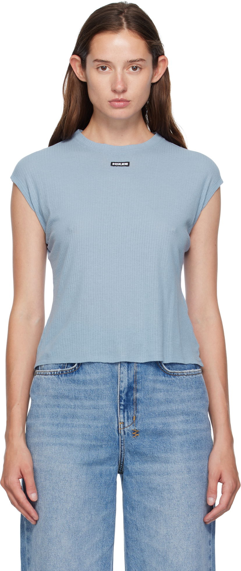Футболка Ksubi Ksubi Staple Short Sleeve T-Shirt Синій | WFA25FT013