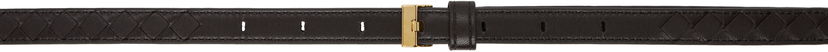 Ремені Bottega Veneta Intrecciato Leather Watch Strap чорний | 805582 V4R01