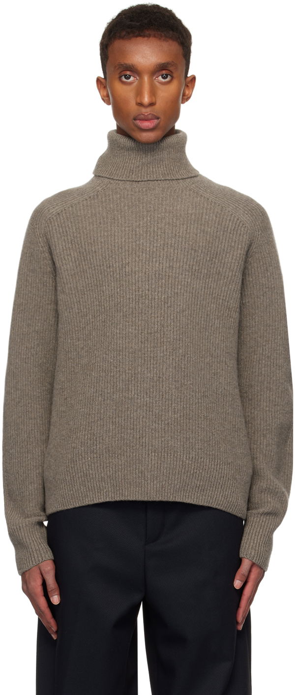 Cветр BOSS Recycled Wool Turtleneck Сірий | 50527439